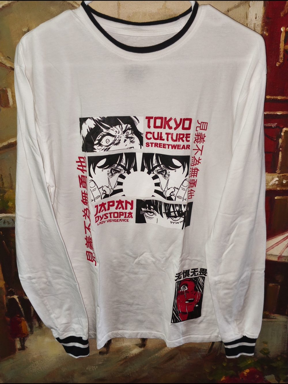 Tokyo Culture Graphic Long-Sleeve Tee - White